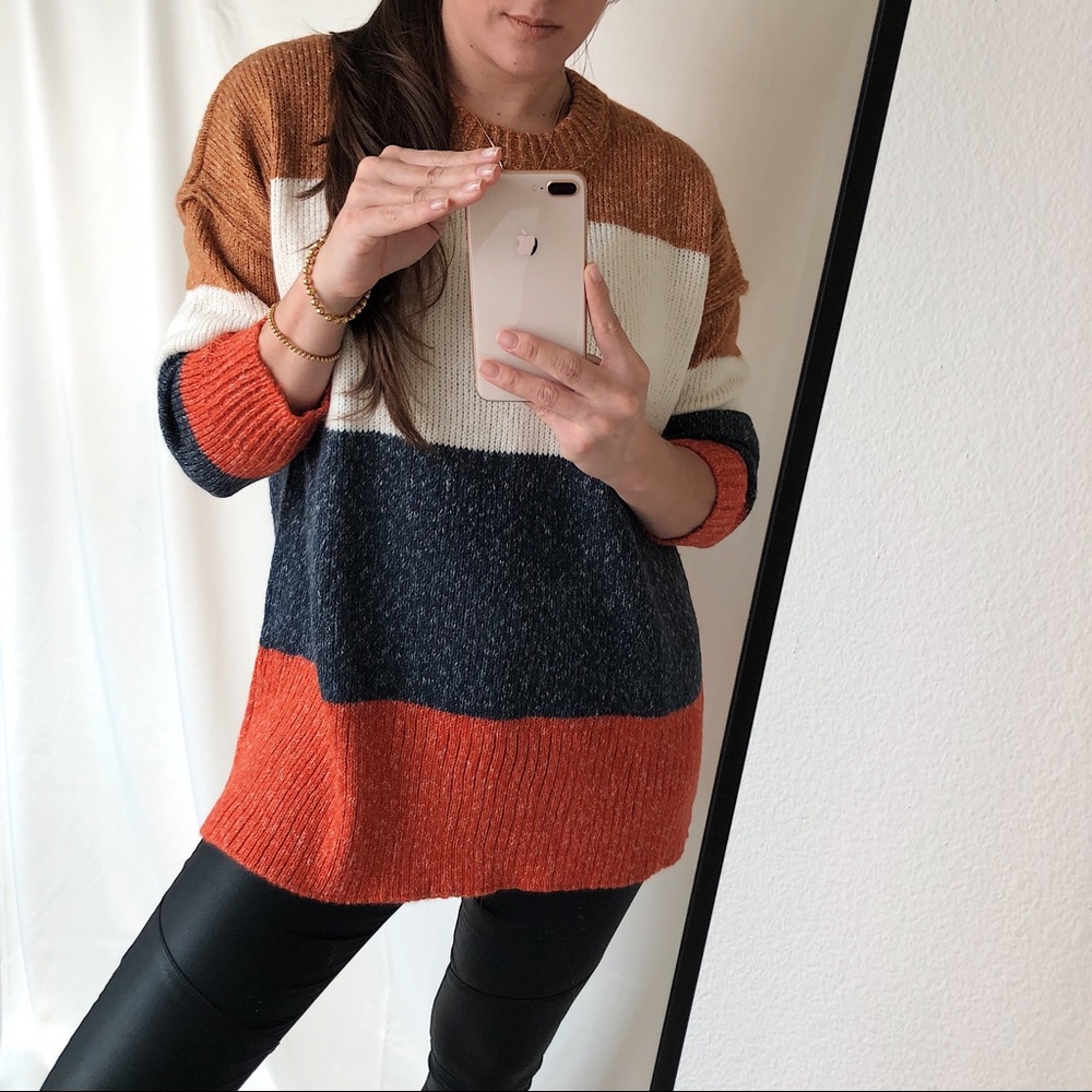 SWEATER color-block knit sweater 🧶 - Picture 6 of 7